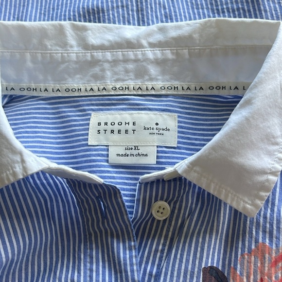 Broome Street - Kate Spade blue& white pinstripe button down - size XL - Picture 4 of 10